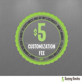 Customization Fee for Instant Downloads - Change the Background Color or size